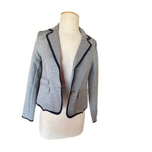 Tommy Hilfiger Blazer Jacket Knit Trim School Uniform Gray Size L/G